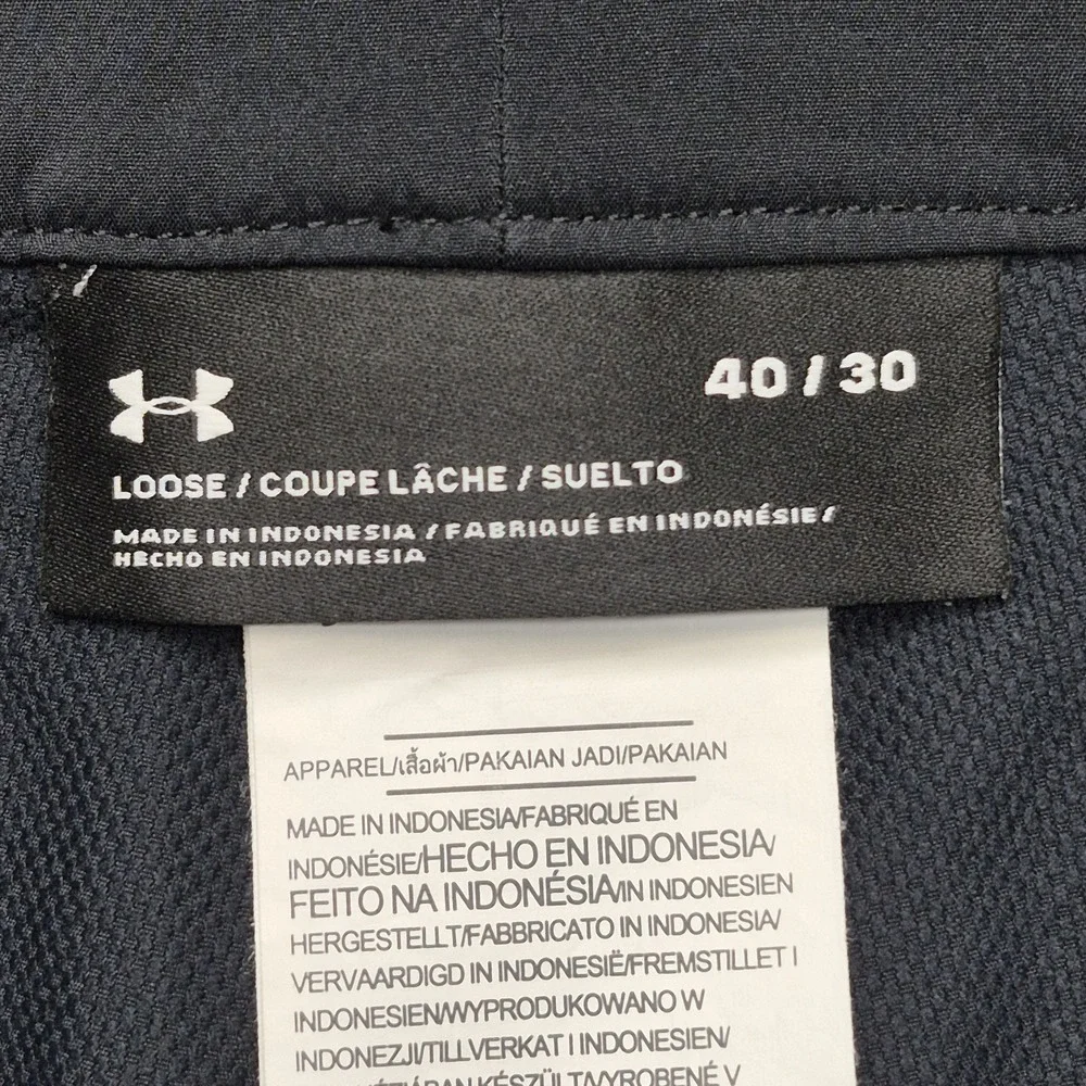 Under Armour Pants Mens Size 40 x 30 Black Loose Fit Golf Chino Outdoor Casual
